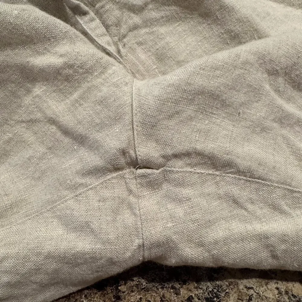 Axis Mens Pants 100% Linen Drawstring Lagenlook Minimalist Tan Size 3XB FG